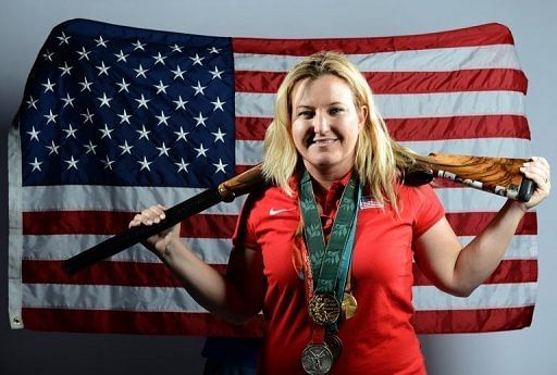 US shooter Kim Rhode is taking part in the women&#039;s trap and the skeet