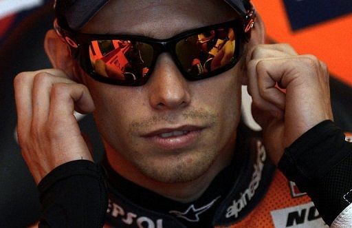 Casey Stoner earned his fourth win of the season on the same circuit he was crowned champion in 2007 and 2011