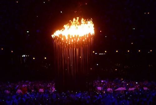 The Olympic cauldron traditionally burns for the entirety of each Games