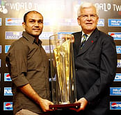 World T20 Trophy unveiled by Sehwag