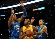 4 team trade. Dwight Howard to the Lakers. What say Kobe?