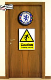Eden Hazard's changing room door