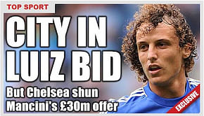 David Luiz: Man City's £30m bid rejected by Chelsea?