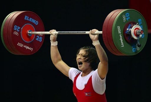 North Korea&#039;s Rim Jong Sim competes for the gold