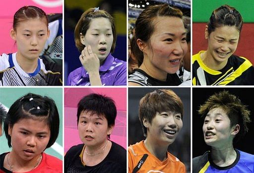 Eight badminton players  disqualified in a match-fixing scandal