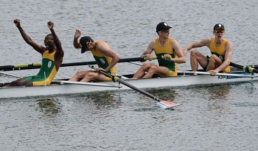South Africa made up late ground to pip favourites Great Britain with Beijing 2008 champions Denmark taking bronze