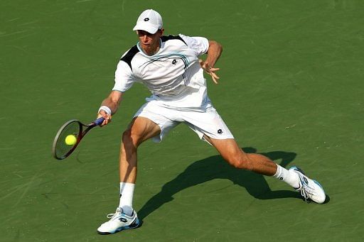 Kevin Anderson (pictured) punished qualifier Florant Serra with 12 aces in their match lasting just under 90 minutes