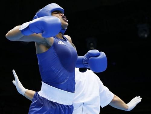 Natasha Jonas of Great Britain celebrates at the end of her match against Quanitta Underwood of the USA