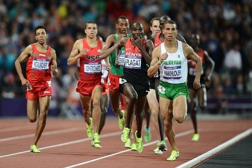 Algeria&#039;s Taoufik Makhloufi beat a strong field for the 1500m gold medal