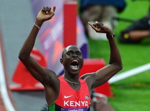 Kenya&#039;s gold medalist David Rudisha