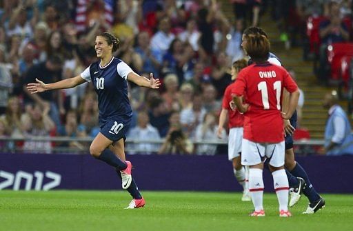 Carli Lloyd also scored the winner in the 2008 Olympic final against Brazil in Beijing