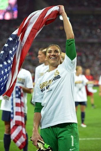 Hope Solo made two fine first half stops against Japan