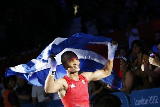 Gold medalist Roniel Iglesias of Cuba