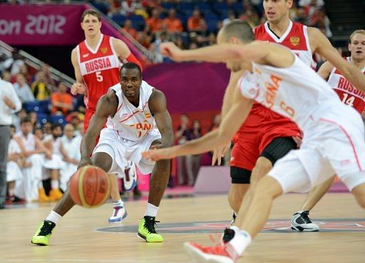 The US NBA stars beat Spain in a pre-Olympic exhibition at Barcelona in July