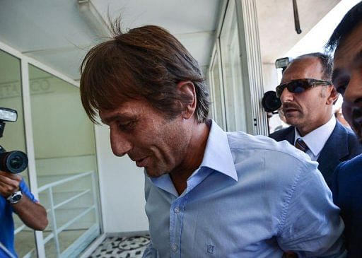 Juventus coach Antonio Conte arrives on August 20, for his appeal hearing