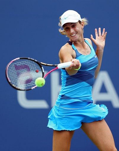 Petra Martic of Croatia plays a forehand