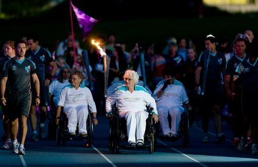The Paralympic torch was lit at the spiritual home of disabled sport -- Stoke Mandeville