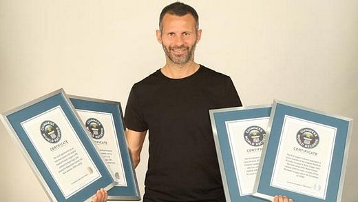 Ryan Giggs awarded 4 Guinness World Records