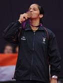 Saina flies high in IAF aircraft