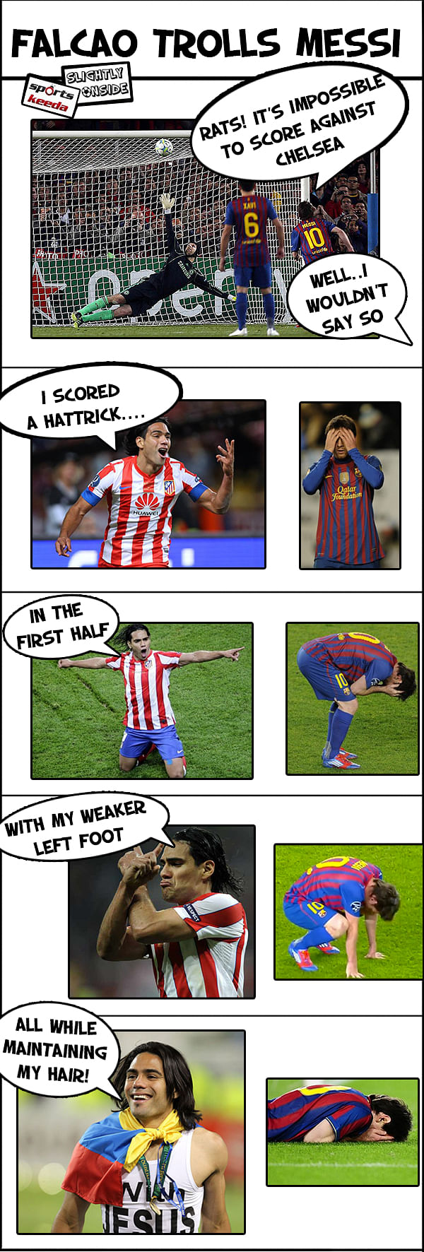 COMIC : Falcao trolls Messi