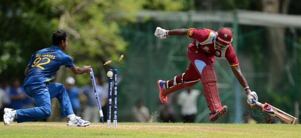 Windies post challenging total in warm-up tie