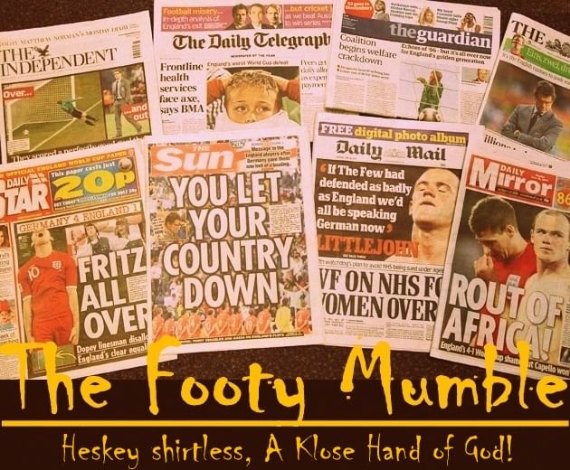 The Footy Mumble: Heskey shirtless, a Klose 'Hand of God'