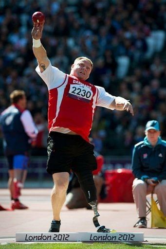 Denmark&#039;s Jackie Christiansen won gold in the men&#039;s F42/44 shot with a throw of 18.16m