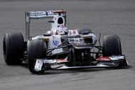 Kamui Kobayashi drives during the qualifing session at the Spa-Francorchamps circuit in Spa