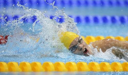 Australia's Jacqueline Freney competes during the Women's 100 metres Freestyle Final S7 category