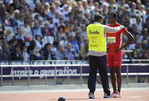 Paralympics stadium silent for blind long jump