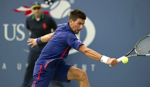 Novak Djokovic is to face David Ferrer for a US Open final spot Saturday