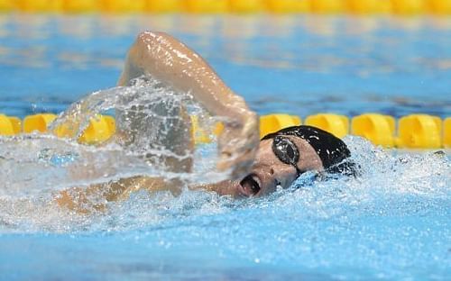 US swimmer Bradley Snyder swims to victory in the men's 400m freestyle S11