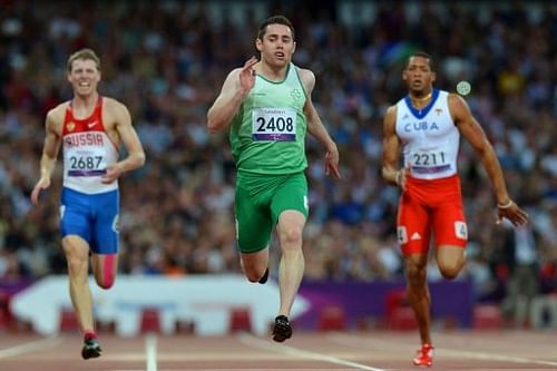 Ireland's Jason Smyth proved himself the fastest Paralympian in history by defending his 100m and 200m  Beijing titles