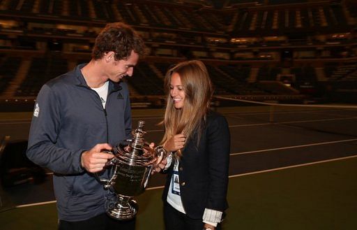 Murray and girlfriend Kim Sears celebrate his win