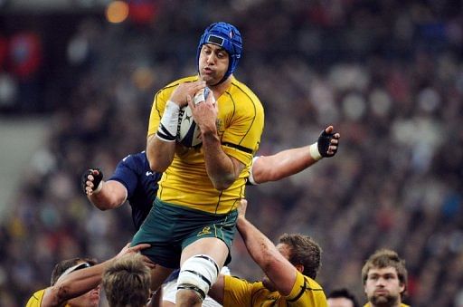 Australia take on Argentina on Saturday with new skipper Nathan Sharpe (C) at the helm