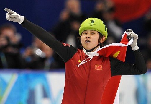 Wang Meng became China&#039;s first female athlete to win three golds at the same Olympics at the Vancouver Games in 2010