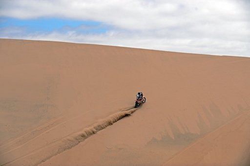Belgian motorcyclist Frank Verhoestraete during the 4th stage of the 2010 Dakar Rally