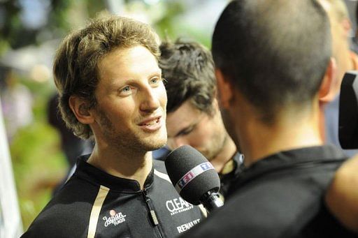 Lotus driver Romain Grosjean