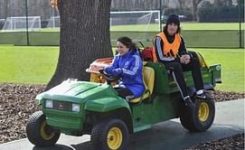 David Luiz hitchhikes with Chelsea Physio