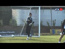 VIDEO: England 'keeper Jack Butland makes an incredible save against Raheem Sterling