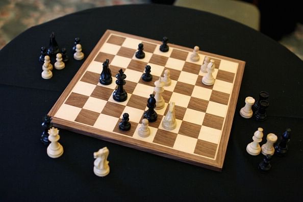 Grandmasters Compete In the World Chess Championship At Simpson