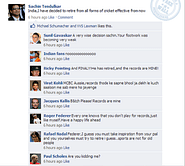 Sachin's facebook wall