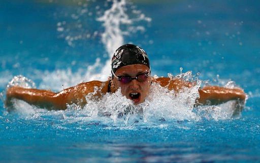 Katinka Hosszu of Hungary competes in the Women&#039;s 200m butterfly final