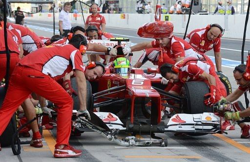Ferrari&#039;s Felipe Massa came in ninth
