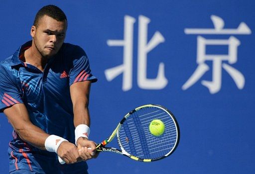 Third seed Jo-Wilfried Tsonga of France marched into the final of the China Open on Saturday