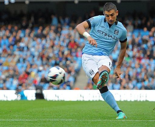 Manchester City defender Aleksandar Kolarov scored the opening goal in the 3-0 victory over Sunderland