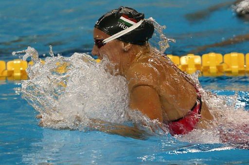 Katinka Hosszu of Hungary competes in the Women&#039;s 400m individual medley final