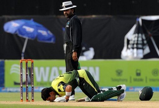 Pakistan umpire Nadeem Ghouri (back) has denied any involvement in the match fixing allegations