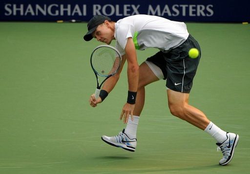 Tomas Berdych (pictured) had to battle to overcome tall American Sam Querrey 6-2, 6-7 (3/7), 6-4 in Shanghai