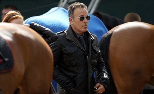 Rock legend Bruce Springsteen at one of his daughter Jessica&#039;s equestrian events last year